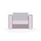 A cozy violet chair. An interior item. Flat vector illustration