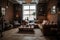 a cozy and warm home interior with a vintage industrial flare