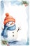 Cozy Winter Accessories: A Soft and Colorful Snowman Hat and Sca