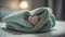 Cozy wool pillow with heart shape, perfect for winter romance generated by AI