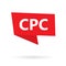 CPC Cost Per Click acronym on a sticker