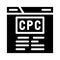 Cpc seo optimization glyph icon vector illustration