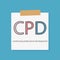 CPD Continuing Professional Development written in a notebook