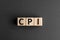 CPI - acronym from wooden blocks with letters