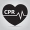 CPR, Cardiopulmonary resuscitation icon.