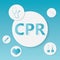 CPR Cardiopulmonary Resuscitation medical concept