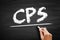 CPS Cost Per Sale - metric used by advertising teams to determine the amount of money paid for every sale, acronym text concept on