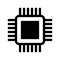 CPU Microprocessor and Chips Icons. Simple and isolated style on blank background. Colors can be edited.