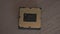 Cpu microprocessor closeup shot. Integrated microchip with hi-tech pattern