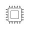 CPU motherboard chip icon
