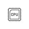 CPU, Processor line icon