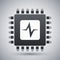 CPU or Processor test icon. CPU or Processor test simple icon on a light gray background