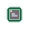 Cpu, processor vector icon, colorful sign.