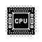 cpu semiconductor manufacturing glyph icon vector illustration