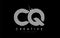 CQ C Q Letter Logo Design White Magenta Dots and Swoosh