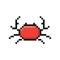 Crab 8-bit vector illustration. Vector illustration decorative design