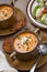 Crab Bisque and Blood Orange Crab Posole Salad