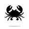 Crab black silhouette aquatic animal