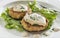 Crab cakes with creamy mustard sauce