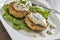 Crab cakes with creamy mustard sauce