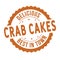 Crab cakes grunge rubber stamp