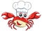 Crab chef cook hat mascot