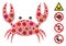 Crab Collage of Covid Virus Elements