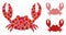 Crab Composition Icon of Humpy Pieces