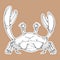 Crab drawing line vector