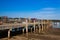 Crab farm and crab cages on Saint George Peninsula, Maine,