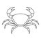 Crab icon, outline style