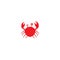 Crab logo template vector