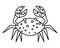 crab marine animal isolated icon