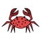 crab marine animal isolated icon