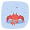 crab marine wildlife vector ilustration
