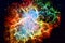 Crab Nebula. Elements of this Image Furnished by NASA