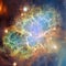 Crab Nebula. Elements of this Image Furnished by NASA
