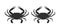 Crab silhouette. Logo. Isolated crab on white background