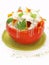 Crab in tomato appetizer