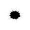 Crack black icon. Ground crack black symbol vector illustration isolated