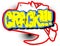 Crack - Comics word. Vector retro abstract comic book speech bubble