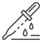 Crack pipette icon, outline style