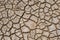 Crack soil on dry season, Global warming / cracked dried mud / D