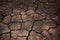 cracked Barren earth or ground