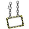 Cracked black yellow striped chain board template