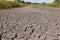 Cracked bottom of a dry river