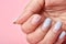 Cracked broken nail, Nail weakness damage from gel polish coating