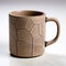 Cracked Coffee Mug With Hexagon Hand Design - Unique 3d Model
