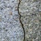 Cracked concrete wall