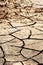 Cracked desert soil